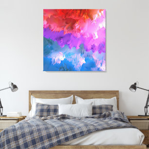 Impressão Em Tela "Pastel Splatter" Colorida Abstrato Art