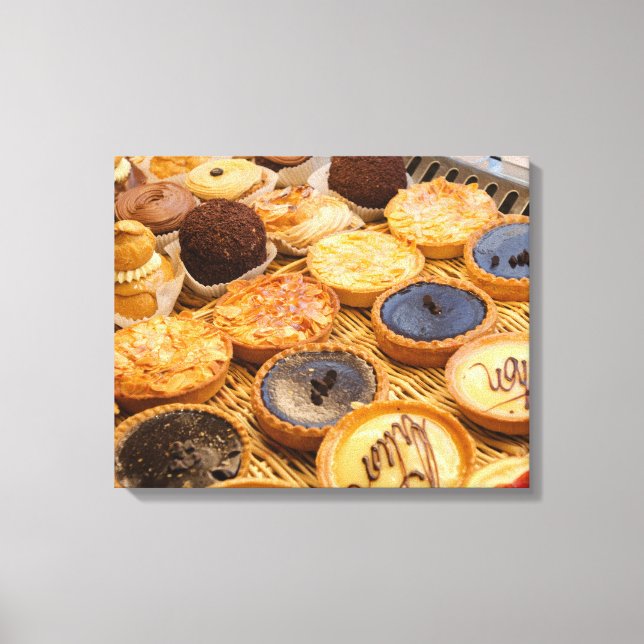 Impressão Em Tela Pastelarias Francesas, Paris, França (Frente)