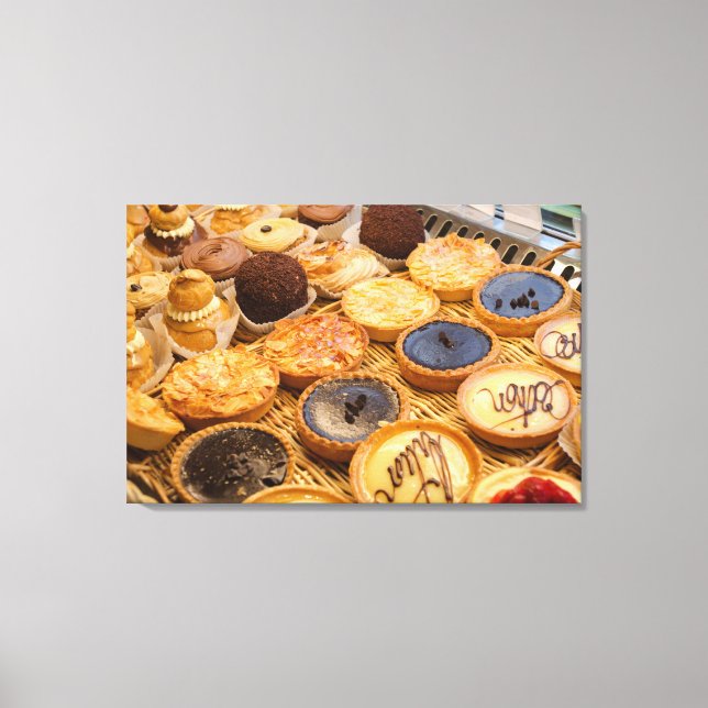 Impressão Em Tela Pastelarias Francesas, Paris, França (Frente)