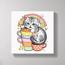 Impressão Em Tela Patas Pastéis & Sorvos Arco-íris