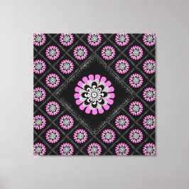 Impressão Em Tela Patchwork Diagonal do Blush Bloom