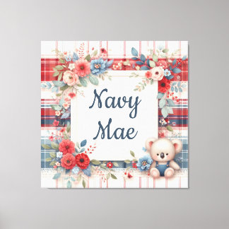 Impressão Em Tela Patchwork Koala Coordinating Canas Print