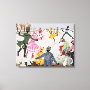 Impressão Em Tela Patinação no gelo fino