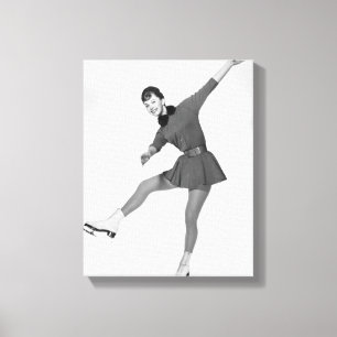 Impressão Em Tela Patinagem artística da mulher