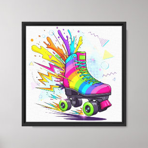 Impressão Em Tela Patins de rodas coloridos