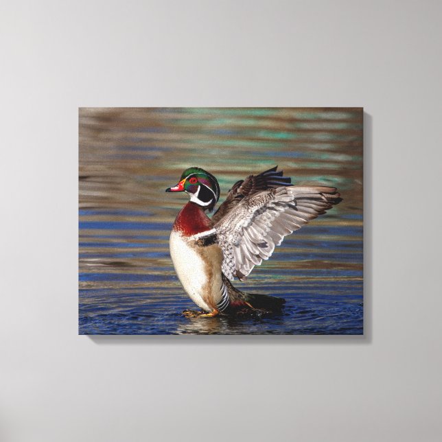 Impressão Em Tela Pato de madeira 20x16 (Frente)