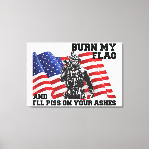 Impressão Em Tela Patriota Americano