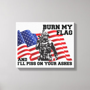 Impressão Em Tela Patriota Americano