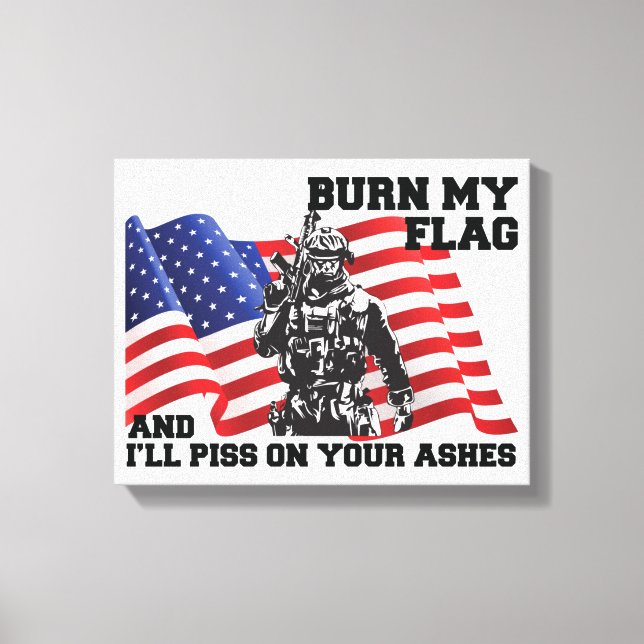Impressão Em Tela Patriota Americano (Frente)