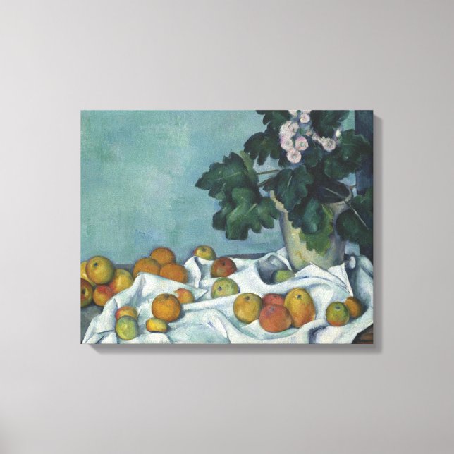 Impressão Em Tela Paul Cezanne - A Vida Estática com Maçãs e um Pote (Frente)