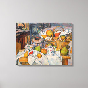 Impressão Em Tela Paul Cezanne - A Vida Estática com o Cesto