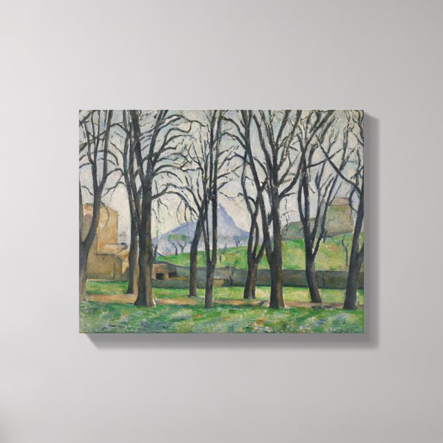 Impressão Em Tela Paul Cezanne | Árvores de castanha em Jas de Bouff (Frente)