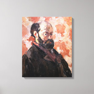 Impressão Em Tela Paul Cezanne - Autorretrato com fundo rosa