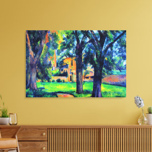Impressão Em Tela Paul Cezanne - Castanheira e Fazenda,