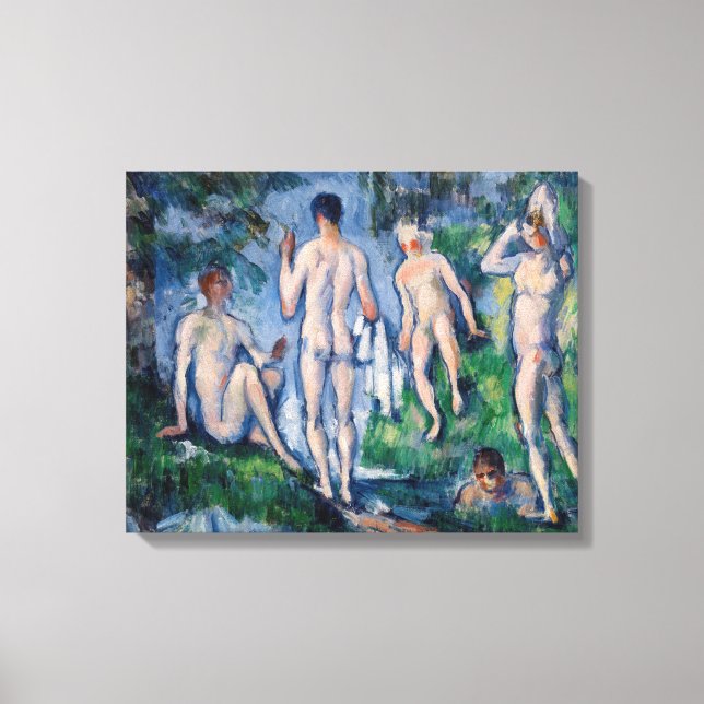 Impressão Em Tela Paul Cezanne - Grupo de Banhistas (Frente)