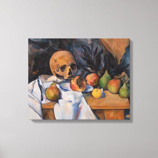Impressão Em Tela Paul Cezanne - Natureza Morta com Caveira (Frente)