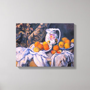 Impressão Em Tela Paul Cezanne - Natureza Morta com uma Cortina