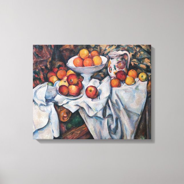 Impressão Em Tela Paul Cezanne - Natureza Morta, Maçãs e Laranjas (Frente)