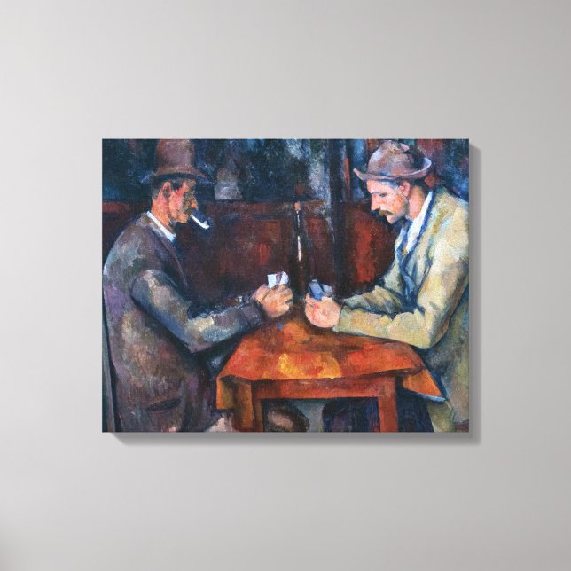 Impressão Em Tela Paul Cezanne - Os Jogadores De Cartão (Frente)