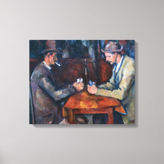 Impressão Em Tela Paul Cezanne - Os Jogadores de Cartas (Frente)