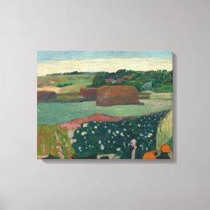 Impressão Em Tela Paul Gauguin - Haystacks na Bretanha