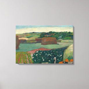 Impressão Em Tela Paul Gauguin - Haystacks na Bretanha