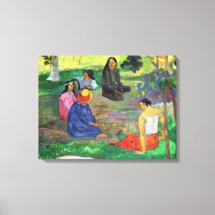 Impressão Em Tela Paul Gauguin   Les Parau Parau, ou conversação,