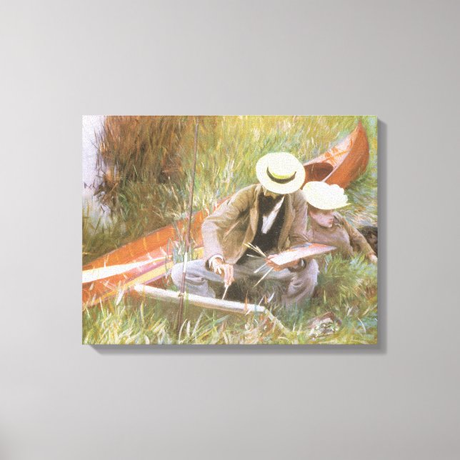 Impressão Em Tela Paul Helleu Desenho com Sua Esposa por JS Sargent (Frente)