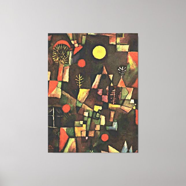 Impressão Em Tela Paul Klee - Lua Cheia, pintura famosa, (Frente)