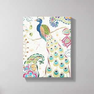 Impressão Em Tela Pavão azul majestoso