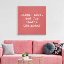 Paz, Amor & Alegria – Citação de Natal Personaliza