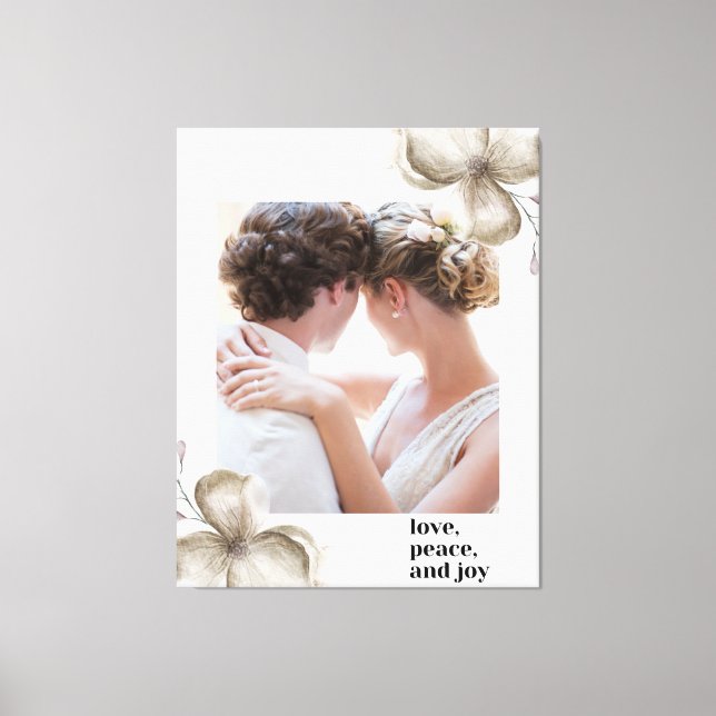 Impressão Em Tela paz de amor (Frente)