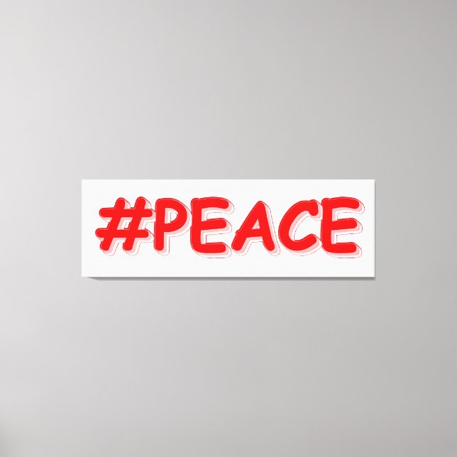 Impressão Em Tela "#PAZ" Design. Comprar Agora (Frente)