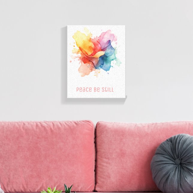 Impressão Em Tela Paz, Fique Calmo (Insitu(Sala de estar))
