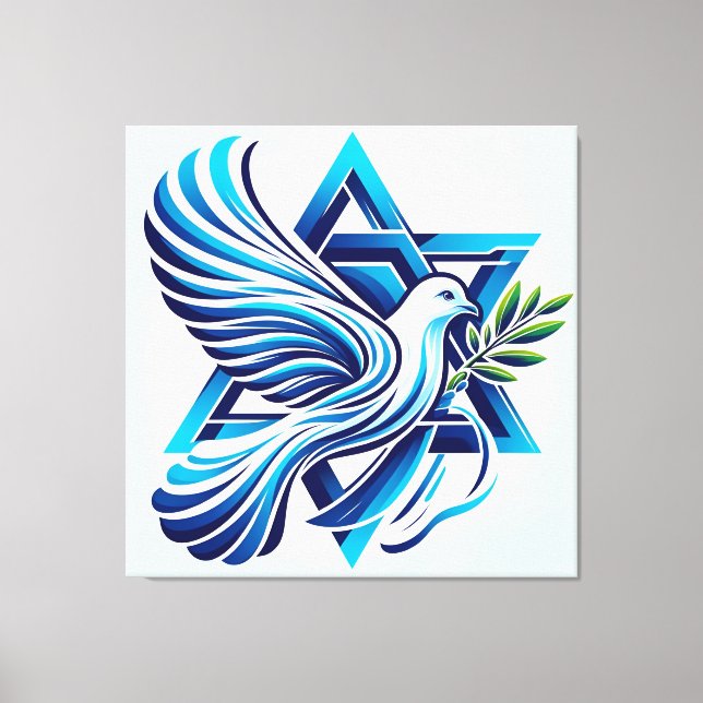 Impressão Em Tela Paz Para Israel (Frente)