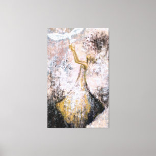Impressão Em Tela Paz - Porta Branca - Liberdade - Pintura Abstrato