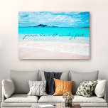 Impressão Em Tela Peace Love Sandy Feet Hawaii Tropical Beach Photo<br><div class="desc">"Paz, amor e pés arenosos." Lembre-se do cheiro fresco de sal do ar do oceano sempre que você olha para essa canvas de arte impressionante e vibrante. Exalar e explorar a solidão de uma praia havaiana vazia. Faz um excelente de presente inspirador e inspirador! Você pode personalizar facilmente esta arte...</div>