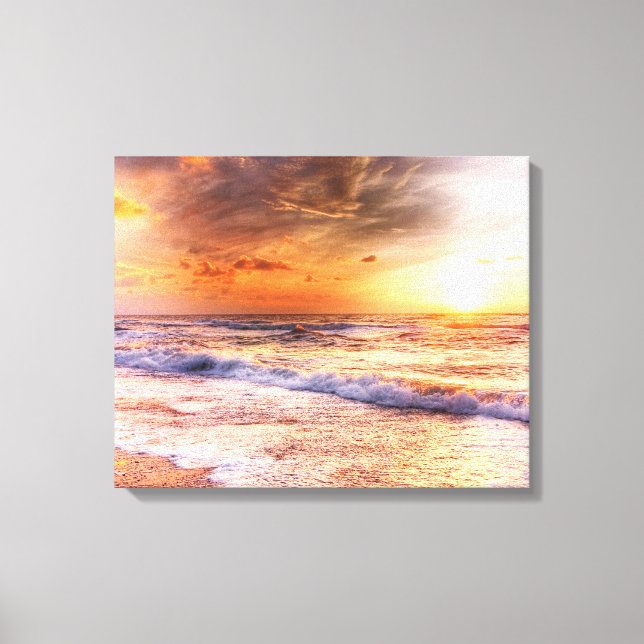 Impressão Em Tela Peach Sunset (Frente)