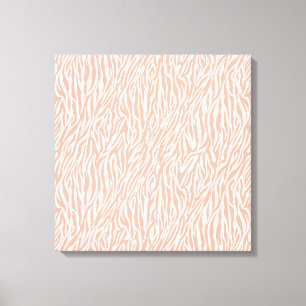 Impressão Em Tela Peach Zebra Print