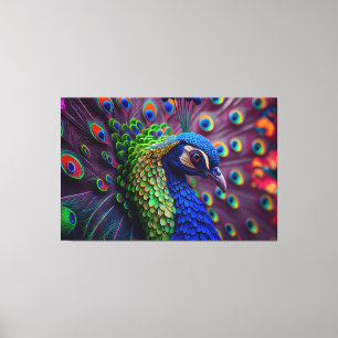 Impressão Em Tela Peacock