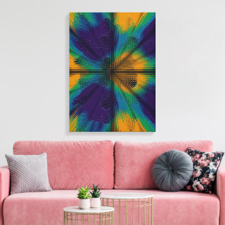 Impressão Em Tela Peacock Feather Interference Pattern 