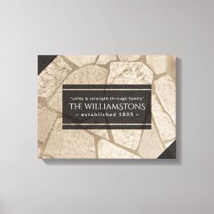 Impressão Em Tela Pedras Rachadas Toneladas De Sepia Elegante