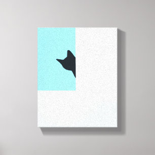 Impressão Em Tela Peekaboo Gato A Atingir A Pintura Do Canto