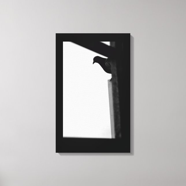 Impressão Em Tela Peeking Pigeon (Frente)