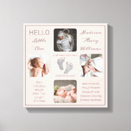 Impressão Em Tela Pegadas Fotografias Múltiplas Espelhar o Pássaro