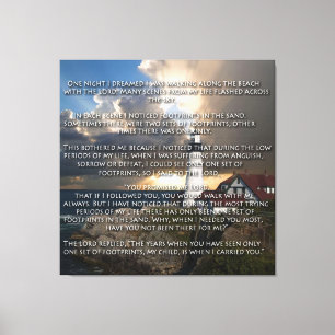 Impressão Em Tela Pegadas na areia