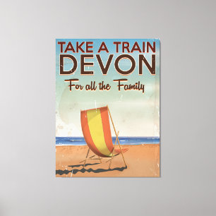 Impressão Em Tela Pegue um trem para Devon viagens vintage.