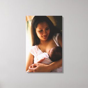 Impressão Em Tela Peito-alimentação da mãe recém-nascida