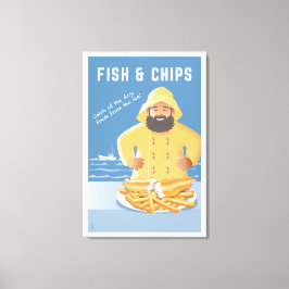 Impressão Em Tela Peixe e Batata Frita
