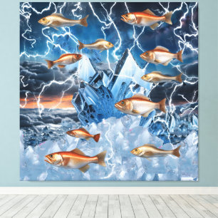 Impressão Em Tela Peixe-Relâmpago